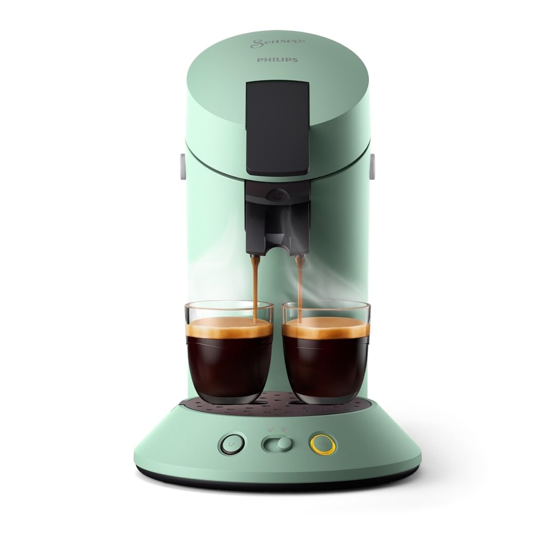 Cafetière à Dosettes SENSEO Original Plus Vert Désert CSA210/80 – Finition Mate, Choix d'Intensité