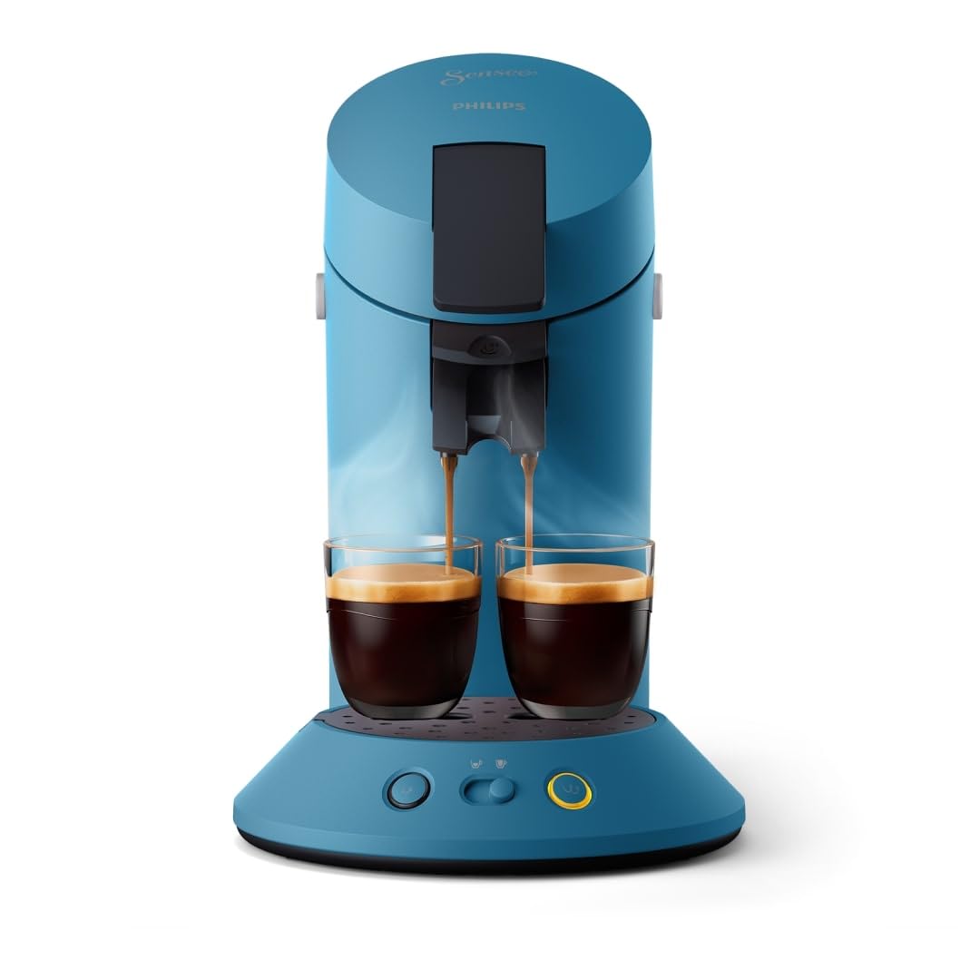 Cafetière à Dosettes SENSEO Original Plus Bleu Paon CSA210/00 – Finition Mate, Intensité Réglable