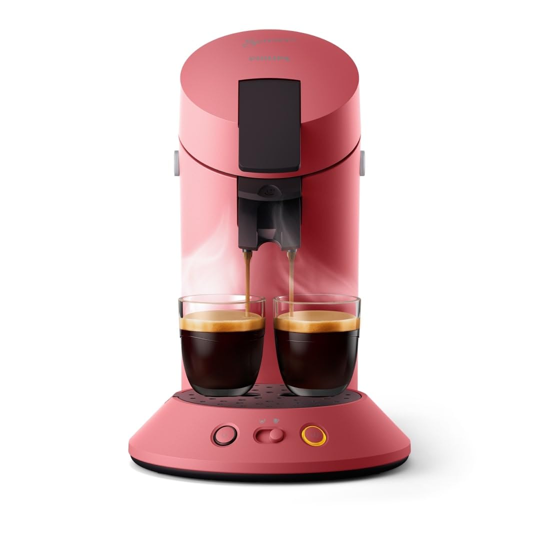 Cafetière à Dosettes SENSEO Original Plus Rouge Tendre CSA210/35 – Finition Mate, Café Personnalisé