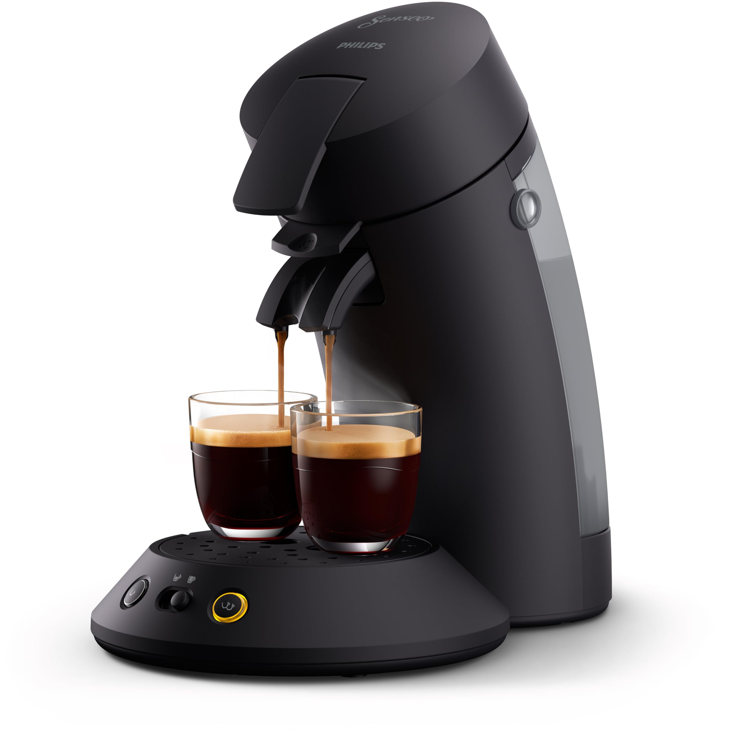 Cafetière à Dosettes SENSEO Original Plus Noir Intense CSA210/61 – Intensité Réglable, Crema+